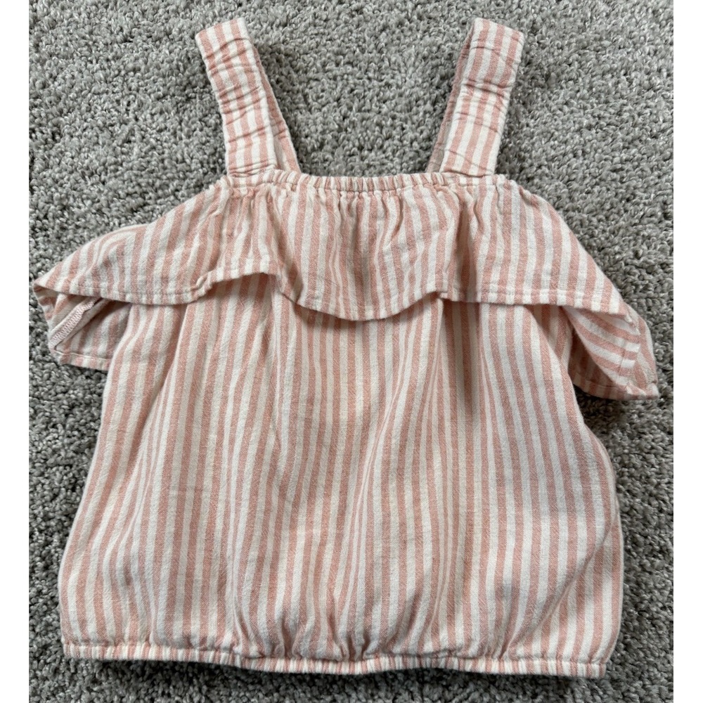 Abercrombie Kids Girls Linen Blend Off‎ The Shoulder Top Stripe 11 / 12